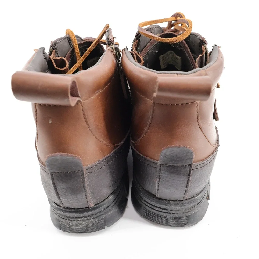 Polo Ralph Lauren Allendale II Duck Boots Brown Mens 14 FLAWS
